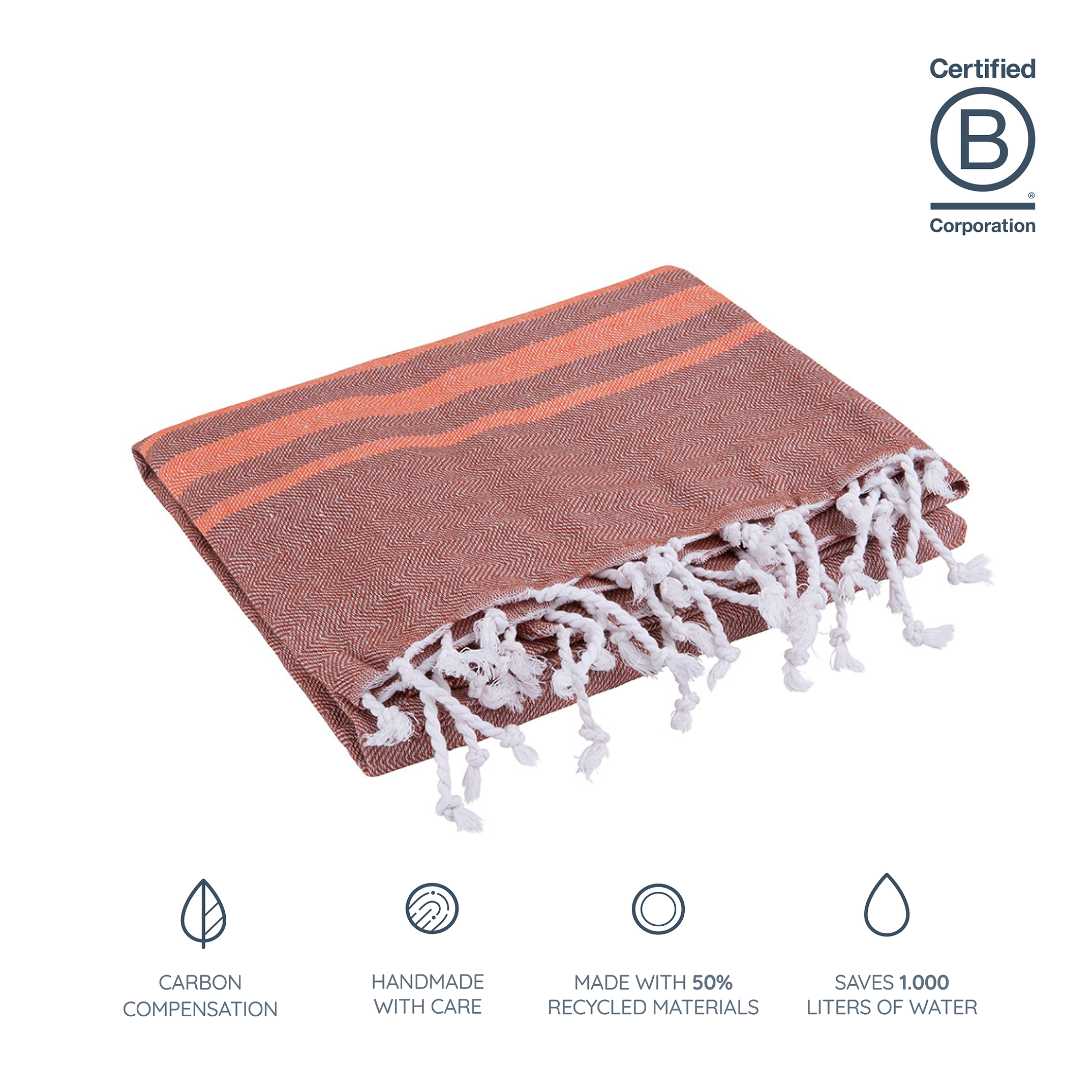 Vibe - Hammam towel Brick Orange